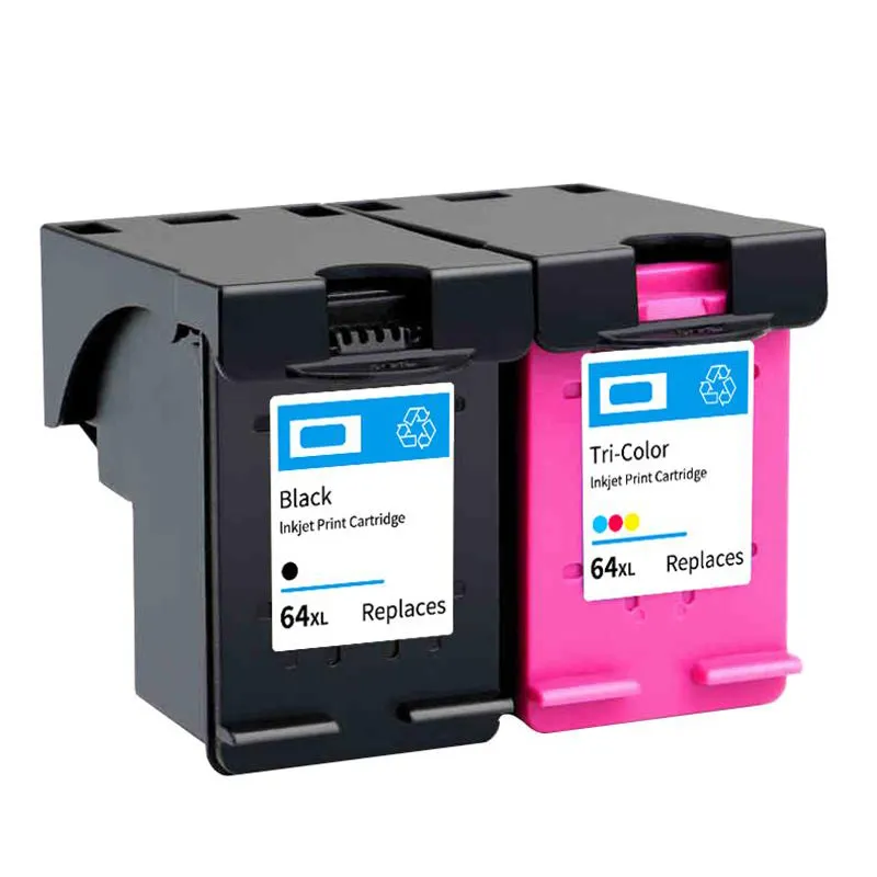 Kompatibel untuk HP 64 XL 64 64XL Premium Kartrid Tinta Inkjet Warna Remanufaktur untuk HP Envy 6252 6255 Printer