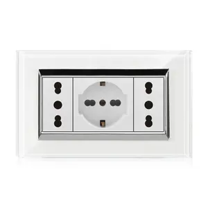 Universal Use Italy Range Switches And Standard Multi Socket 16a Electrical Wall Socket