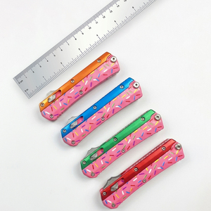 Micro Tech Mini Snake God Glykon ZC006 Cuchillo de Camping DIY de Alta Calidad, Herramienta EDC de Bolsillo, Acero Inoxidable, Mango de Aluminio OEM, 1 Año de Garantía - Product Image 6