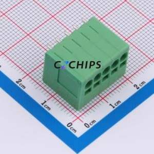 DB241V-3.5-5P-GN Spring Terminal Block Through hole Component (THT),P=3.5mm Connector 1x5P 3.5mm Green 5P - Product Image 1