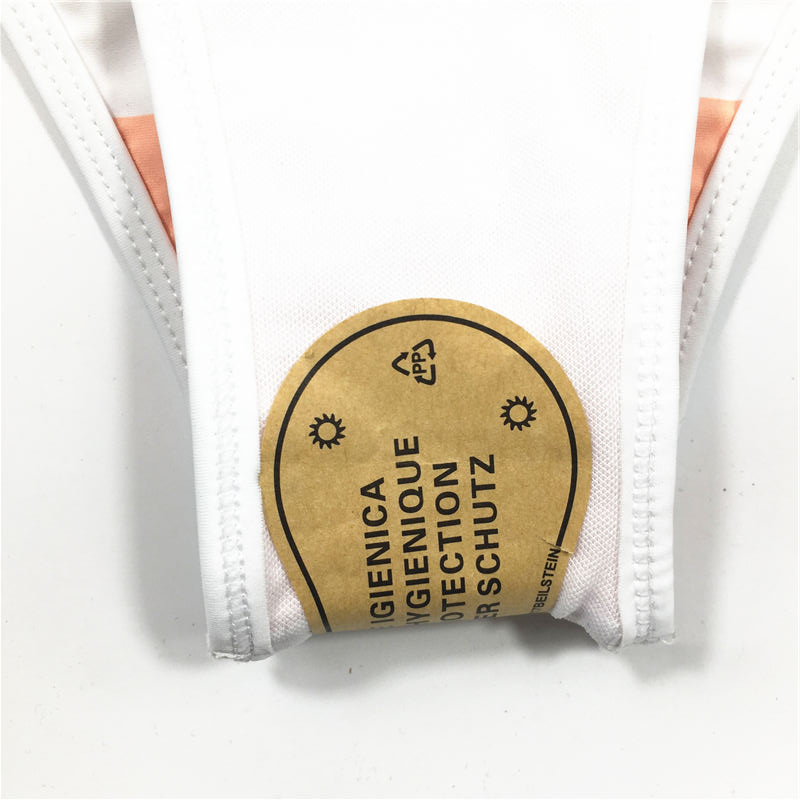 2021 White red striped printing hot sale sexy bikini