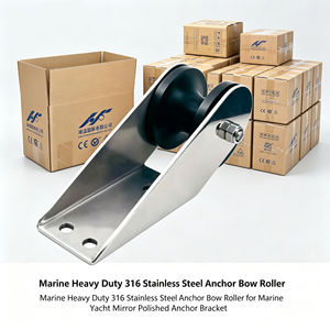 Rouleau de proue d'ancre robuste en acier inoxydable 316 pour yacht marin, poli miroir, pour support d'ancre de yacht marin - Product Image 4