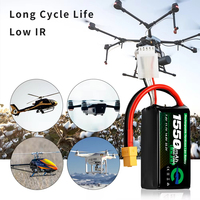 Enerforce 1550mAh XT60 RC Batterie 120C 2S 3S 4S 6S 7.4V 11.1V 14.8V 22.2V Lipo Batterie pour FPV Racing Drone Avion Plastique