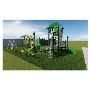 Structure de jeu extérieure pour enfants avec toboggan et mur d'escalade – Équipement de jeu sécurisé pour parcs, écoles, jardins et structures commerciales - Product Image 2