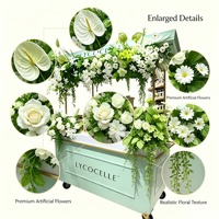 Carrito Floral Personalizado para Exhibición en Escaparates de Centros Comerciales y Decoración de Tiendas