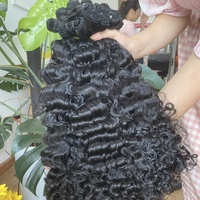 Cabello Humano Rizado Natural Birmano 100% Real, Ondulado, con Doble Trama a Máquina, Paquetes de Lujo