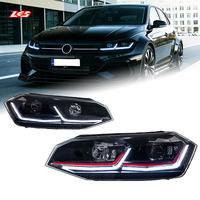 LKS 2019-2022 pour Polo : Ensemble de phares améliorés avec projecteur LED double style L et clignotants séquentiels 12V 6000 Lumens