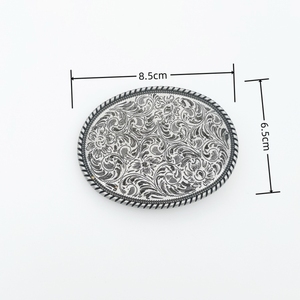 Cinturón informal Retro americano para hebilla ANR estilo vaquero occidental con acabado liso Punk Aleación <span class=keywords><strong>de</strong></span> flores <span class=keywords><strong>de</strong></span> presión <span class=keywords><strong>de</strong></span> viento para hebilla - Product Image 5