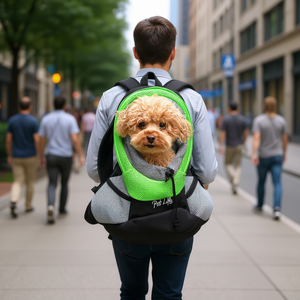 Mochila transportadora para mascotas Supreme con cierre de cremallera de malla, para viajes en movimiento, para perros pequeños, para todas las estaciones - Product Image 2