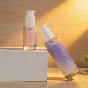 Envases de Cosméticos de Vidrio Esmerilado Degradado para Mujer, Botella de Base de Maquillaje de Lujo con Fondo Grueso, 50ml 100ml - Product Image 1