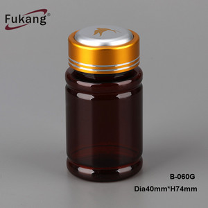 Bán Buôn 60ML Nhựa <span class=keywords><strong>PET</strong></span> Tái Chế Pill Chai Với Nắp Vàng - Product Image 4