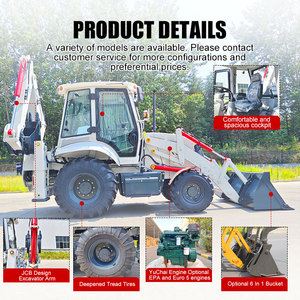 LIVRAISON GRATUITE Mini-pelleteuse agricole 4x4 Tracteur avec chargeur EPA Chargeuse sur pneus EURO5 Chargeuse pelleteuse diesel remorquable - Product Image 4