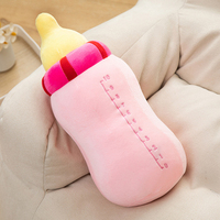Coussin en peluche doux en forme de biberon, directement de l'usine, avec logo personnalisé, cadeau pour enfants