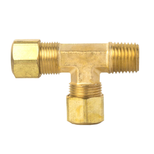 Conector en T de Latón de Baja Presión, Forjado, Superficie Pulida, Forma Igualada, Rosca en Pulgadas, Solución Personalizada OEM/ODM, Ambark Overseas Limited - Product Image 1