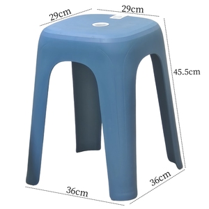 Taburete Cuadrado de Plástico Económico y Resistente, Taburete Alto Simple para Uso Doméstico, para Sala de Estar, Mesa de Comedor - Product Image 3