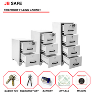 JB 2 3 4 çekmece metal yanmaz ofis dolap dosya dolabı çelik güvenli dosya dolabı yangına dayanıklı metal dosya dolapları