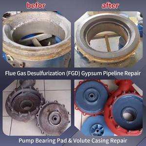 Revêtement protecteur époxy bicomposant à granulométrie grossière, résistant à l'usure et à fort impact, pour garnitures de pompes, turbines, <span class=keywords><strong>goulottes</strong></span> et trémies, 10 kg, Gris, Usine - Product Image 2