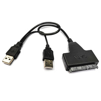 Cable USB 2.0 Easy Drive a SATA para Computadora, Cable de Datos SATA para Disco Duro SSD de 2.5 Pulgadas de hasta 2TB, 12 Meses de Garantía