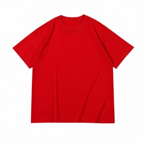 Custom 260G Heavyweight 100% Cotton T Shirt OEM ODM Oversized Unisex Crew Neck Blank Short Sleeve <b>Tee</b> with Logo - Product Image 5