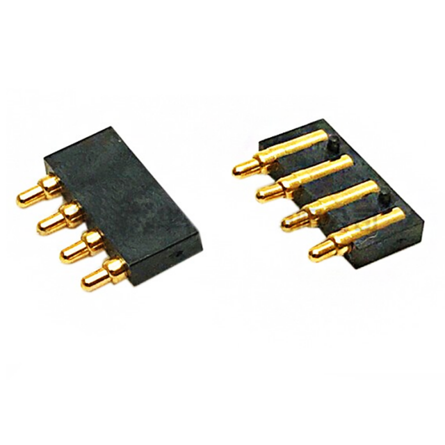 Flat /Side Welding Pogo Pins Phone Battery Connectors 4Pins Horizontal Pogo Pin
