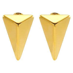 ZOGXIN Geometric Triangular Stud Earrings Gold Silver Stainless Steel Party Fashion Jewelry - Product Image 5