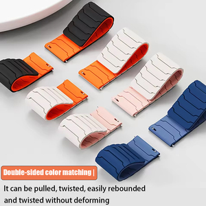 สายรัดแม่เหล็กสำหรับ <span class=keywords><strong>Garmin</strong></span> <span class=keywords><strong>Forerunner</strong></span> 570 265 <span class=keywords><strong>55</strong></span> 255 <span class=keywords><strong>245</strong></span>ดนตรี/vivoactive 6 5 /venu 4 3 2plus band ซิลิโคน20 22mm - Product Image 3