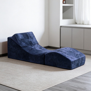 Canapés pliants en tissu en gros, chaise de yoga et de méditation rembourrée, canapé-lit pliant moderne 3-en-1 de petite taille - Product Image 4