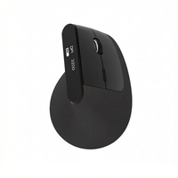 Mouse Gaming Kantor Ergonomis Nirkabel Vertikal Dual Mode 2.4G Isi Ulang RGB Layar Pintar Klik Senyap 800-1600 DPI