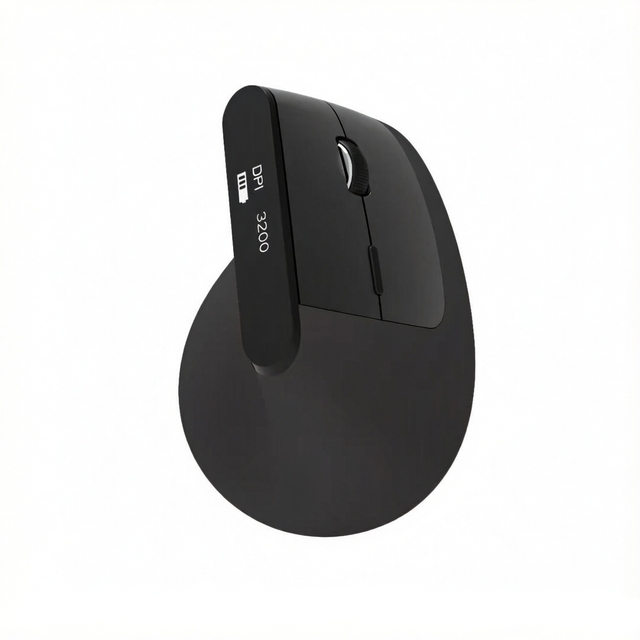 Ergonomic Wireless Vertical Dual Mode 2.4G Rechargeable RGB Gaming Office Mouse Smart Display Silent Click 800-1600 DPI