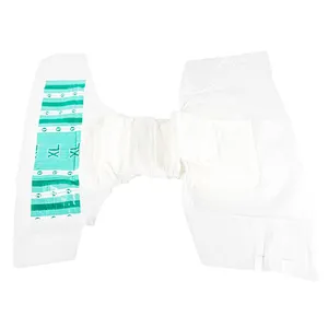 Free Sample ISO CE XXL XL L M S Size Premium Disposable Briefs Printed Blue Thick Adult Diaper