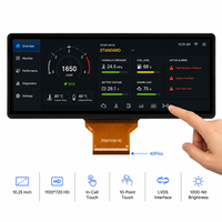 Pantalla LCD TFT Táctil Integrada TMK de 10.25 Pulgadas, 1920*720, LVDS de 4 Carriles, Táctil Capacitiva de 10 Puntos, 1000 Nits, -30~+85