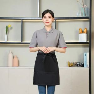 Half Waist <b>Apron</b> Short Waterproof Oil Proof Waiter <b>Kitchen</b> Chef Restaurant Service Uniform Bulk Custom LOGO Workwear - Product Image 3