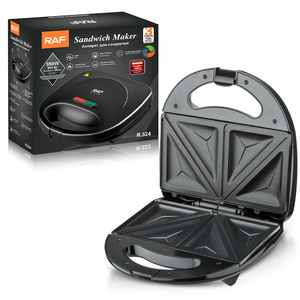 RAF 850w Uniform Heat 4 Pieces Non-stick Coating Breakfast Steak <b>Waffle</b> <b>Maker</b> Sandwich Sandwich <b>Maker</b> <b>Maker</b> <b>Waffle</b> Make - Product Image 1