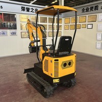 Excavator Mini Crawler HDL QH12-3, Kedalaman Penggalian 1700mm, Bucket 0.03m, Mesin Hidrolik Koop Engine untuk Lanskap