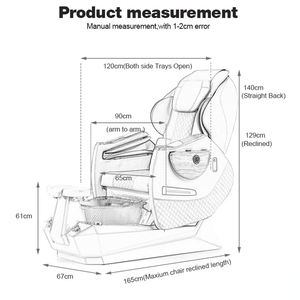 2026 Nieuwe Kangmei Nagelsalonmeubilair Wirllpool Pijploze Magnetische Jet Voetspa Wasbak Volledige Lichaamsmassage Pedicurestoel met Wasbak - Product Image 2