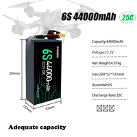 Qiqi vente en gros batteries de drone de protection des plantes agricoles 22000mAh 44000mAh, 6S 12S 14S 22.2V/44.4V/51.8V