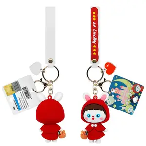 Wholesale 3d Cartoon Cartoon Kawaii Fairy Tale Character Special Key Chain Custom 3d Cartoon Pvc Silicone Key Chain