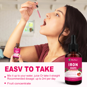 Wins Town Vegan Natural 65mg Formule 6-en-1 Gouttes de Fer Liquide avec Vitamine B12 et Suppléments à Base de Plantes - Product Image 5