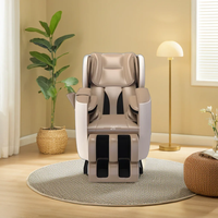Fauteuil de massage intelligent Dr. Lee à chauffage corporel complet, automatique, de luxe, modèle 2202, télécommande, blanc kaki, petit, électrique