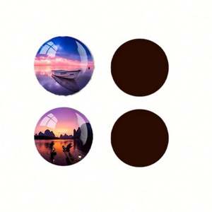 Autocollants magnétiques souples pour réfrigérateur en verre avec motifs de pierres précieuses, représentant des coucher de soleil romantiques, des lever de soleil et des moments de beauté du coucher de soleil précoce - Product Image 3