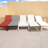 Chaises longues de jardin en gros, chaise longue pour hôtel, piscine, chaise de plage en métal imperméable