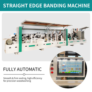 Máquina automática <span class=keywords><strong>de</strong></span> enchapado <span class=keywords><strong>de</strong></span> cantos con melamina, para refinar cantos <span class=keywords><strong>de</strong></span> MDF, madera, PVC, con pre-fresado para muebles. - Product Image 2
