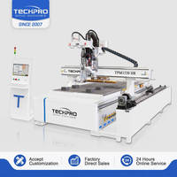 Router CNC Multifunción de 4 Ejes con Cambiador de Herramientas Lineal y Eje Rotatorio para Tallado de Columnas Redondas 1300x2500mm