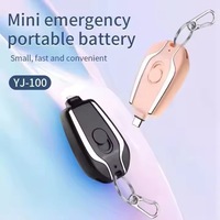 Mini porte-clés portable Power Banks porte-clés Charge d'urgence 1500mah porte-clés Portable Power Bank