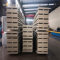 Panneau sandwich en polyuréthane résistant à l'humidité Glostar PE/SMP/HDP/PVDF 50 mm 75 mm 100 mm 150 mm pour toiture de bâtiment commercial