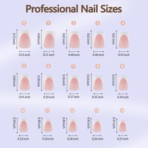 150Pcs Deep French <span class=keywords><strong>Gel</strong></span> Nail of Tips Doux Pré-formé Court Carré <span class=keywords><strong>Faux</strong></span> <span class=keywords><strong>Ongles</strong></span> pour Pas Besoin De Fichier <span class=keywords><strong>Ongles</strong></span> Artificiels - Product Image 6