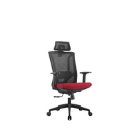 Chaise de bureau ergonomique DIOUSNEW avec support lombaire articulé en mesh noir pour managers