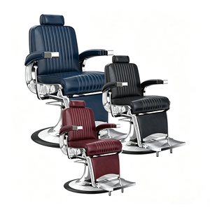 Silla de peluquería de alta gama especialmente diseñada para salones de belleza. Silla reclinable retro para tratamientos faciales y de aseo para peluquerías. Sillas de barbero. - Product Image 1