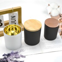 Vente en gros de pots à bougies en verre de luxe de 200 ml, 320 ml, 8 oz, 10 oz avec boîte pour la maison