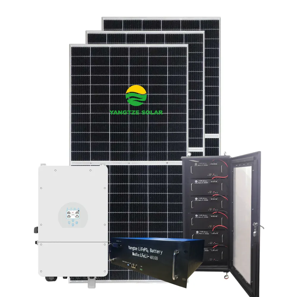 Высшее качество, полная гибридная солнечная система Yangtze для дома 10 кВт